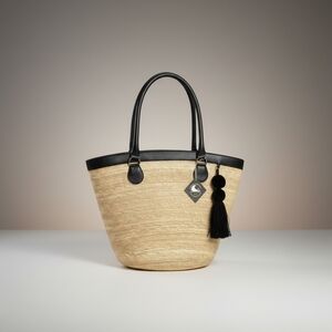 Del Rio Black and Tan Tote Bag